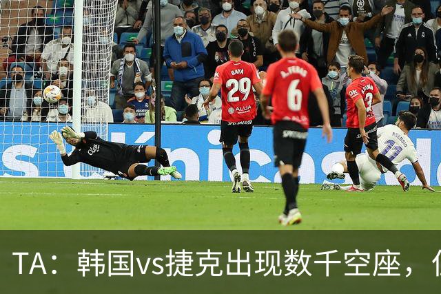 TA：韩国vs捷克出现数千空座，但FIFA数据称只有700多张余票